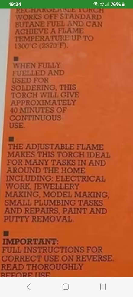 Photo of free Small gas torch / flame (Near Bridge of Don) #1