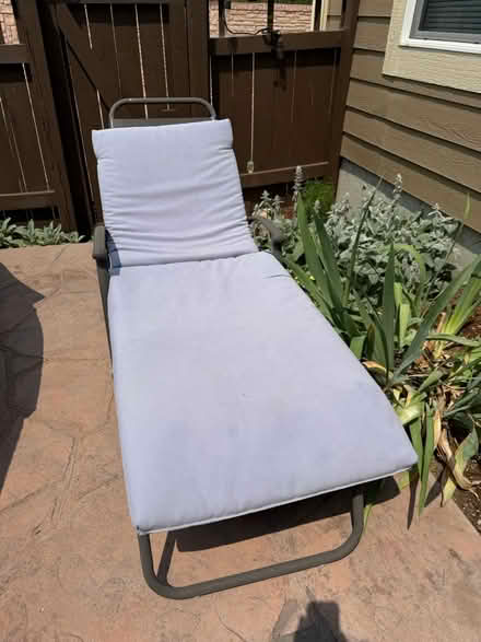 Photo of free Outdoor lounge chair with pad (West side) #1