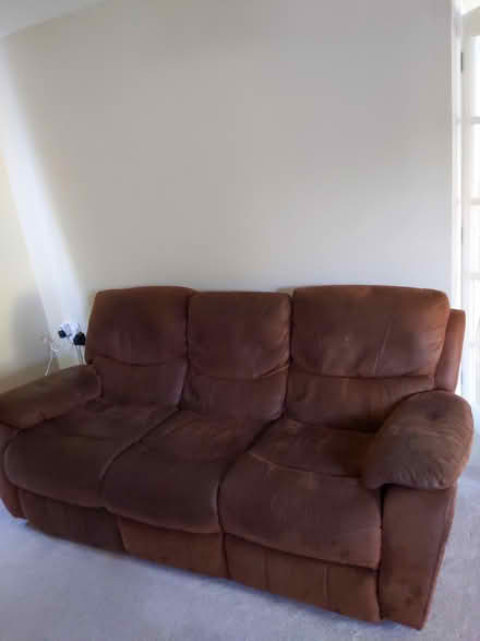 Photo of free Brown two- and three-seater sofas (Martock TA12) #3