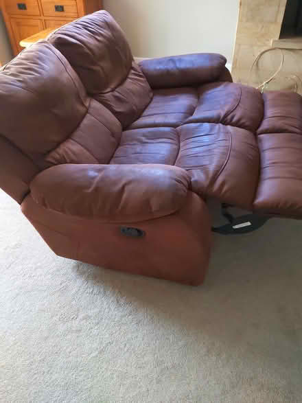 Photo of free Brown two- and three-seater sofas (Martock TA12) #2
