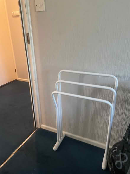 Photo of free White enamel towel Rail (Kingsteignton TQ12) #1