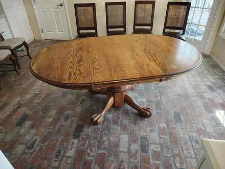 Photo of free solid wood table w/leaf, 6 chairs (Yorba Linda) #1
