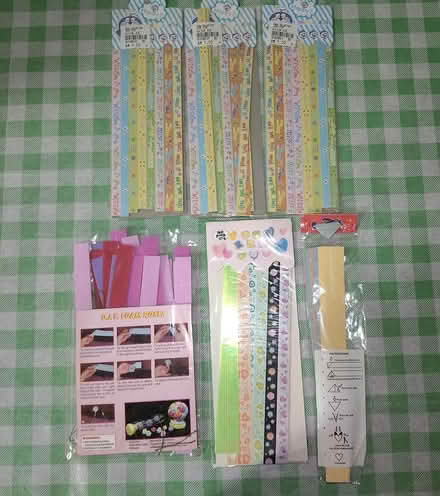 Photo of free strips to make star heart rose (Braddell mrt stn) #1