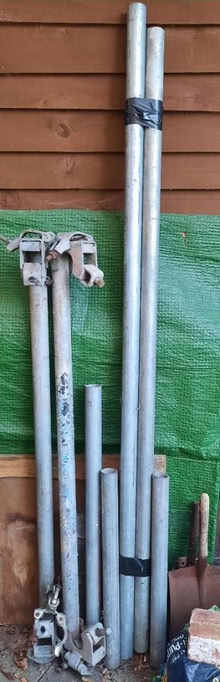 Photo of free 7 scaffolding poles and connectors (Desford LE9) #1