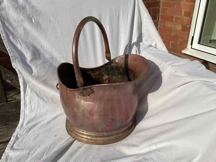 Photo of free Antique Copper Coal/Log Bucket (Fareham PO16) #1