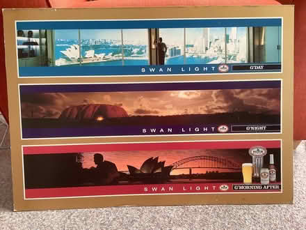 Photo of free Swan Lager ad board BREWERIANA (Grange Estate, Letchworth SG6) #1