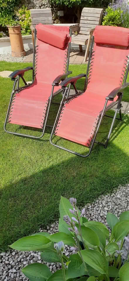Photo of free Red Garden reclining chairs (Milnthorpe LA7) #2