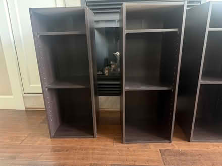 Photo of free 4 adjustable shelving units 32x12 (Langley bc) #1