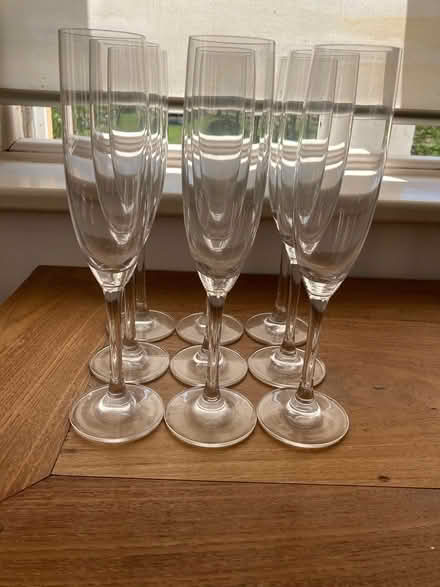 Photo of free 9 Champagne flutes 10” tall (SG5 Fairfield) #1
