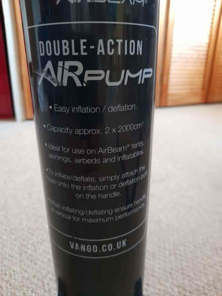Photo of free Airpump for Vango Airbeam tent (Lambridge BA1) #1