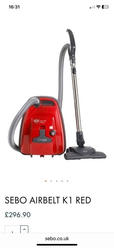 Photo of free Sebo Airbelt K1 vacuum (Dorridge B93) #1