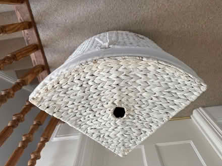 Photo of free White Rattan corner Laundry/Storage Basket (Warlingham CR6) #2