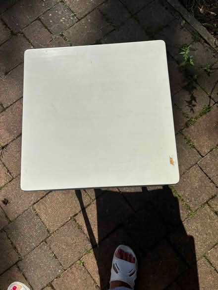 Photo of free Shelves on wheels, white bedside table, office desk (Church Langley CM17) #4