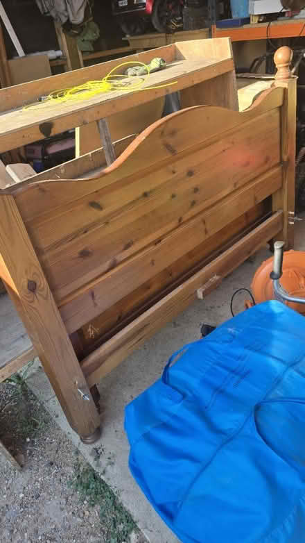 Photo of free King size pine bed frame (MK17 0NT) #4