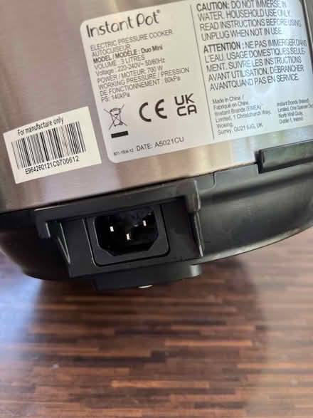 Photo of free Pressure cooker (Castle MK40) #4