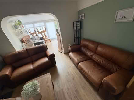 Photo of free 2 brown sofas (Daventry NN11) #3