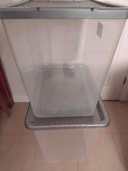 Photo of free 2 x 50ltr plastic storage bins used (GU34 Medstead) #2