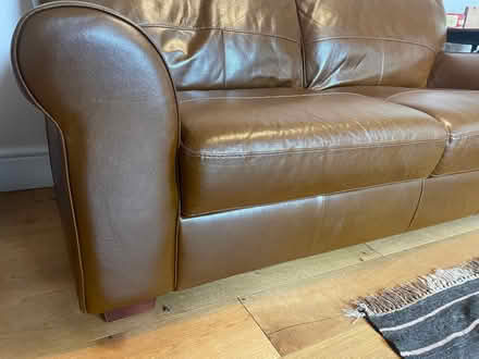 Photo of free Leather brown sofa (Foxt ST10) #2