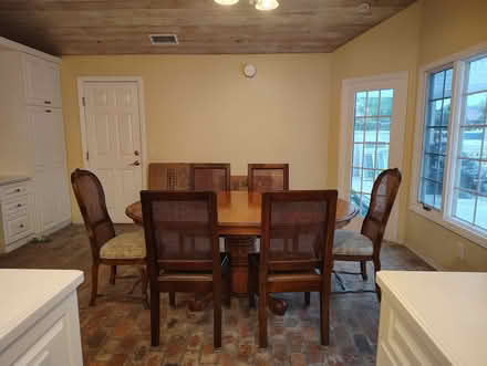 Photo of free solid wood table w/leaf, 6 chairs (Yorba Linda) #3