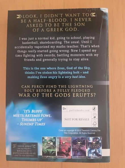 Photo of free Percy Jackson paperback book (dorset BH12) #2