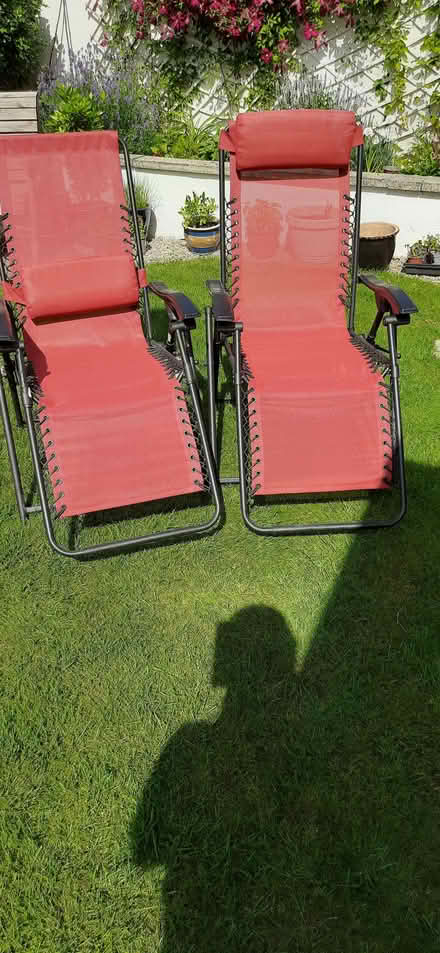 Photo of free Red Garden reclining chairs (Milnthorpe LA7) #1
