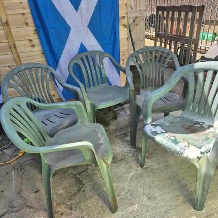 Photo of free 5 stacking garden chairs (Whitfield DD4) #1