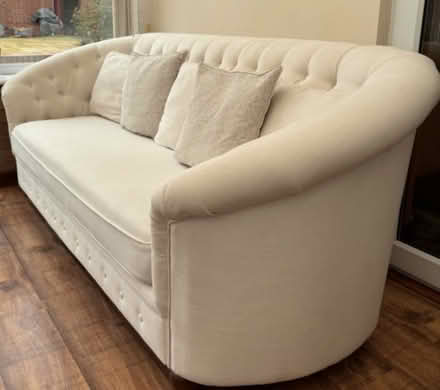 Photo of free Three seater Cream Sofa (Llanfaglan LL54) #2