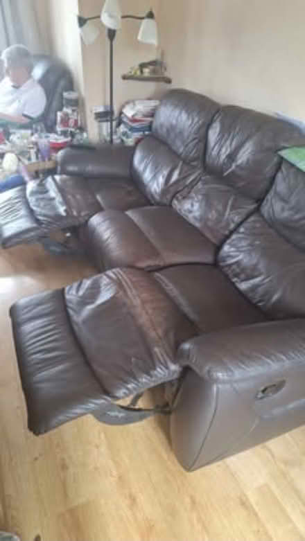 Photo of free 2 recliner sofa 3 seater (Kingswood) #1