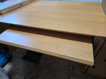 Photo of free desk with shelf unit (Manville) #1