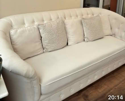 Photo of free Three seater Cream Sofa (Llanfaglan LL54) #1