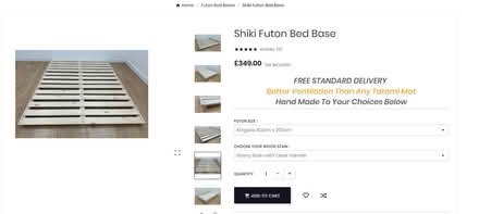 Photo of free Ebony stained kingsize futon bed base (New Elgin IV30) #1