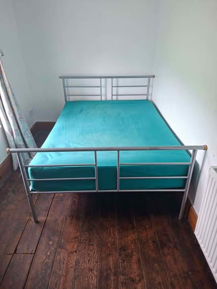 Photo of free Metal Bed Frame and Mattress - 2 person (Llanbrynmair SY19) #1