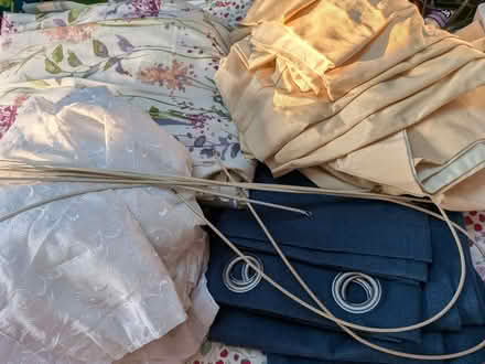 Photo of free Bundle of cushions, curtains, rug, chandelier (Welling DA16) #1