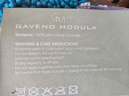 Photo of free Luxury Aqua Blue Bath Mat Set (Crossways DA2) #3