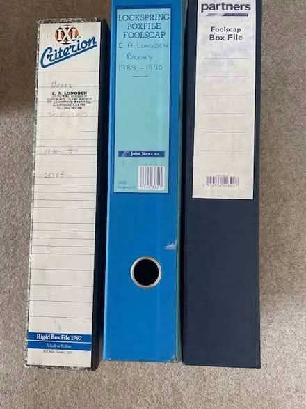 Photo of free Box Files (Tideswell SK17) #1