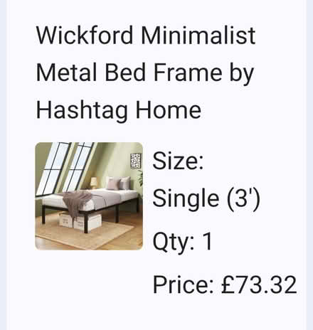 Photo of free Black metal bedframe SINGLE (Halton, LS9) #1
