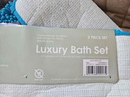 Photo of free Luxury Aqua Blue Bath Mat Set (Crossways DA2) #4