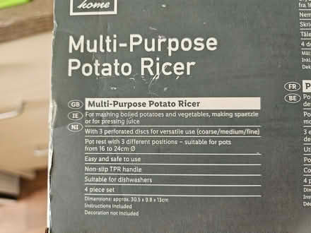 Photo of free New multi-purpose potato ricer (Crossways DA2) #3