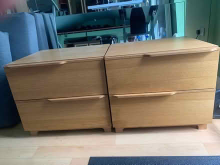 Photo of free Two Wooden Bedside Cabinets (Hawksworth Island LS29) #1
