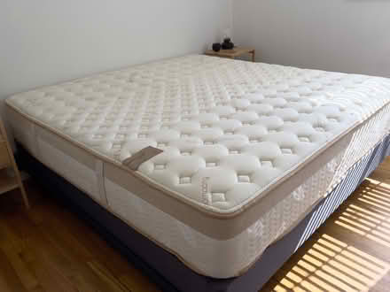 Photo of free Clean King Mattress, Base and Frame (Litchfield near town green) #1