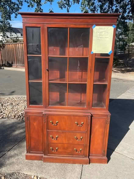 Photo of free 1930s Antique Tea Cabinet (750 W Spain St on sidewalk) #1