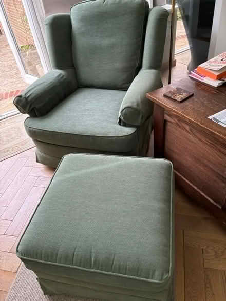 Photo of free Armchair and Matching Pouffe (Sandgate CT20) #1