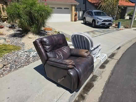 Photo of free Leather recliner and chair (Rancho La Costa near Alga) #1