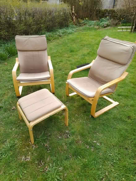 Photo of free 2 Bentwood chairs & footstool (Kirkby Lonsdale, LA6) #1