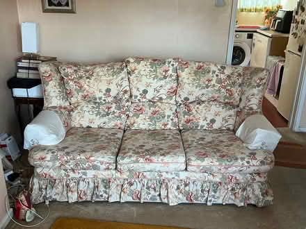 Photo of free 3 seater sofa (Darby Green GU47) #1