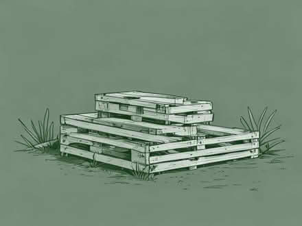 Photo of Wooden pallets to make a garden fence. (Rockgreen SY8) #1