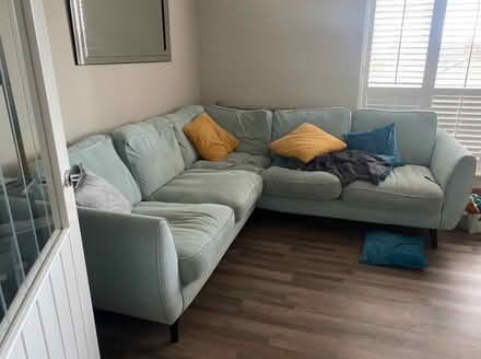 Photo of free Pale Blue Corner Sofa (Barrow-in-Furness LA13) #1
