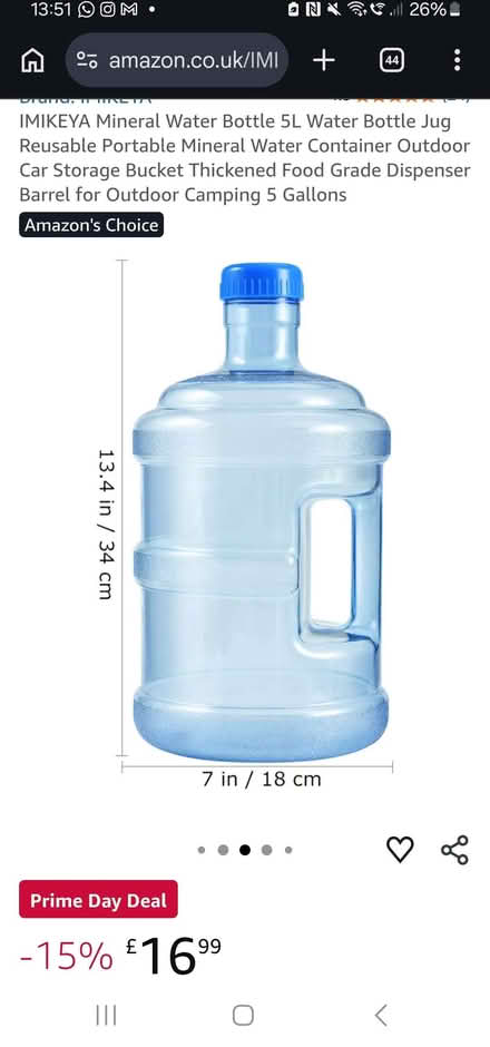Photo of Bottle 5 L minimum (Plumstead SE18) #1