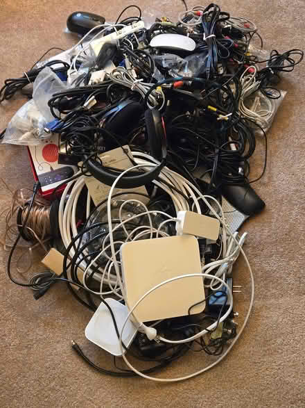 Photo of free Misc. cables and electronics (Bartlett, east of the library) #1