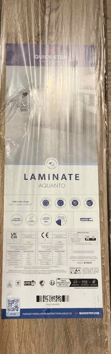 Photo of free Aquanto laminate flooring (Leighton Buzzard) #1